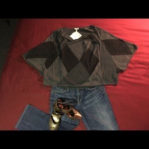 Joie Cardigan Geometric Wool front open sweaters